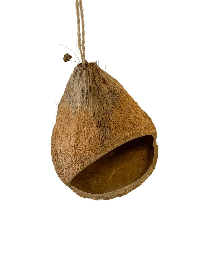 Kokosnoot vogelhuis D14 H18cm natural