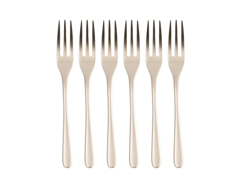 Sambonet Taste Antique Edelstahl Champagner 6 Kuchengabeln