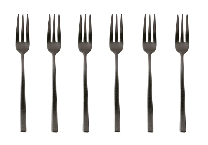 Sambonet Rock Diamond Kuchengabel Set6 Edelstahl/PVD 2Black