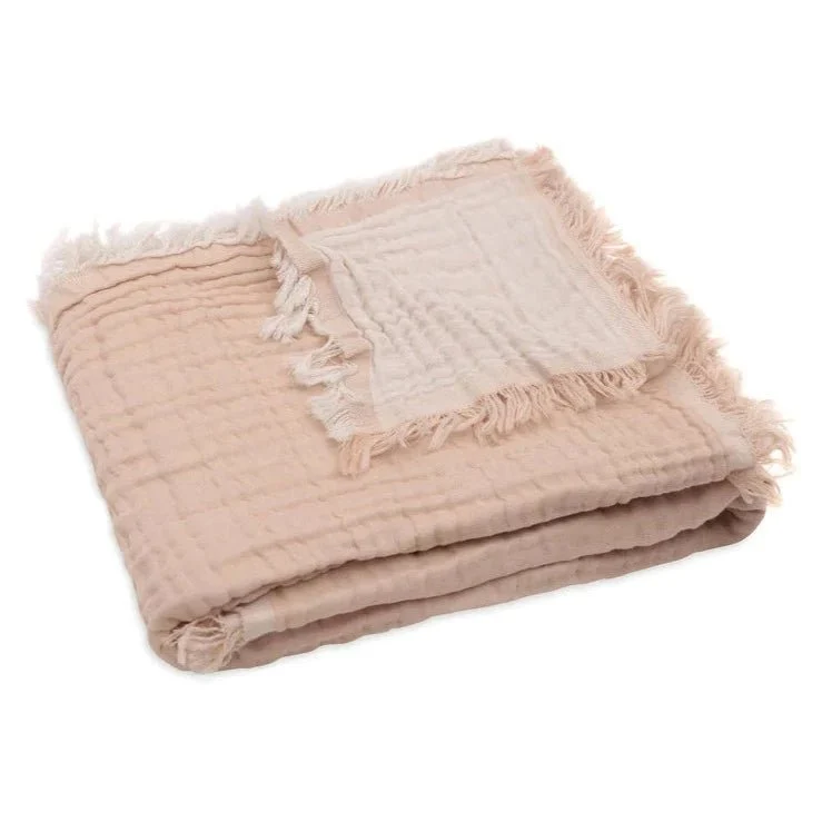 Fringe-Decke - Moonstone/Ivory