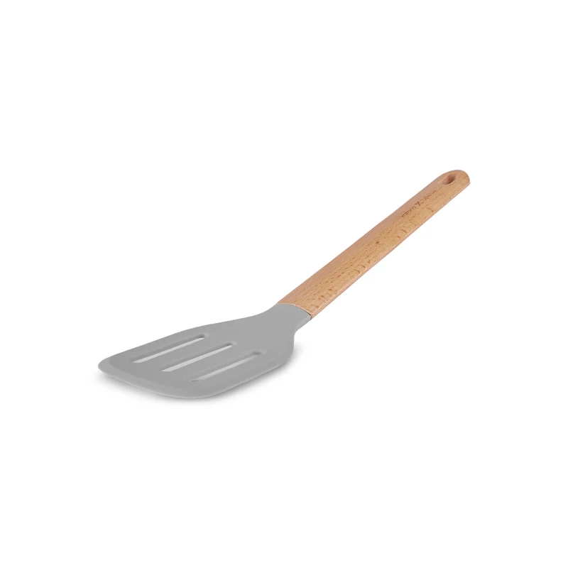 Karaca x Refika Gadgets Silikonspatel mit Holzgriff, gerillt