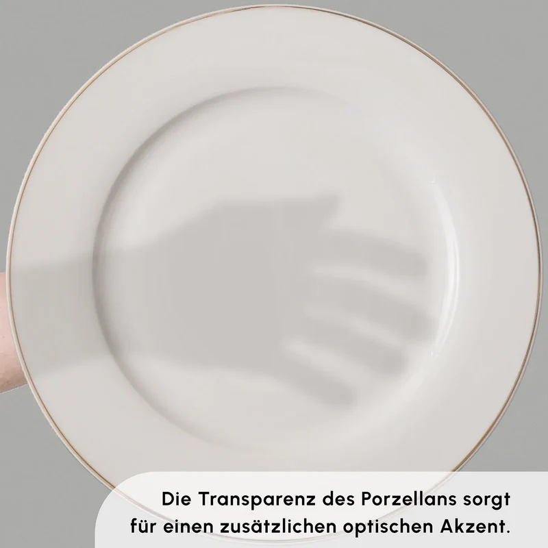 Karaca Lexi Gold 56-teiliges Tafelgeschirr-Set für 12 Personen