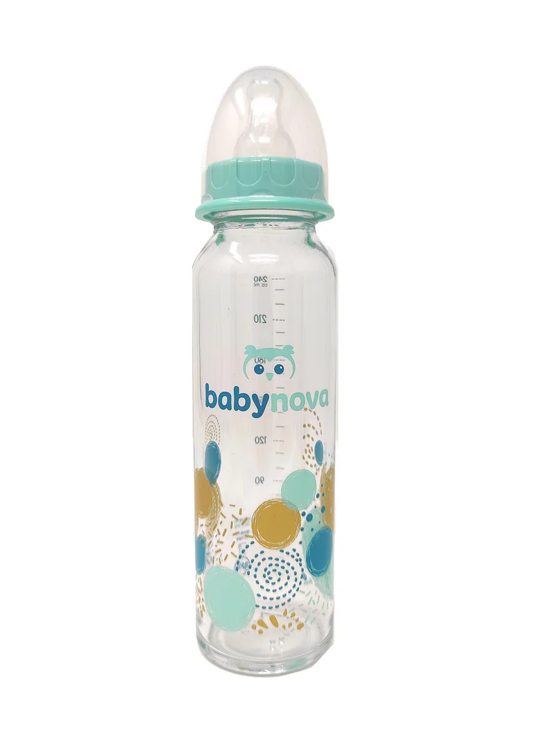 BabyNova Babyflasche Schmalhals aus Glas 120ml o. 240ml