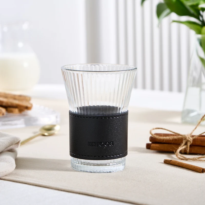 Karaca Leder Cool Touch Latte Glas 210 Ml Schwarz