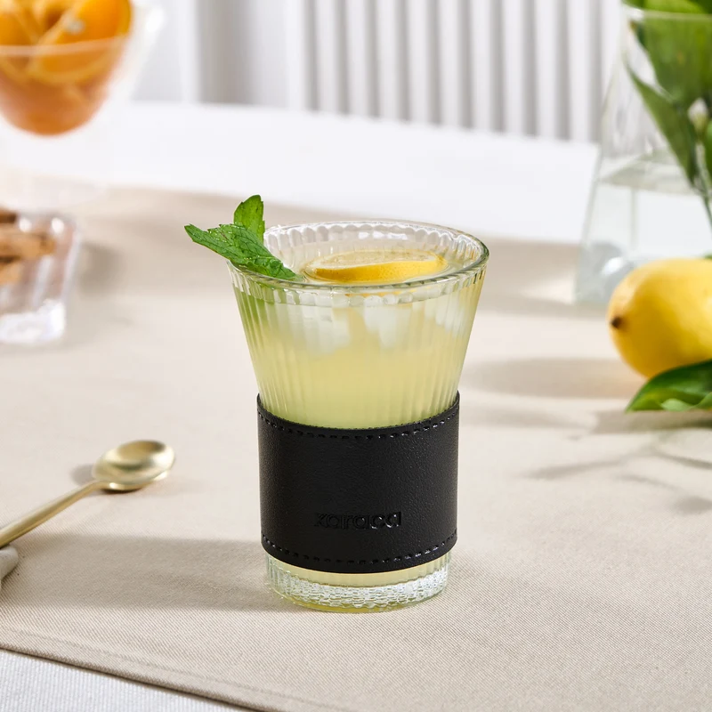 Karaca Leder Cool Touch Latte Glas 210 Ml Schwarz