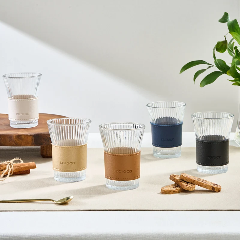 Karaca Leder Cool Touch Latte Glas 210 Ml Schwarz