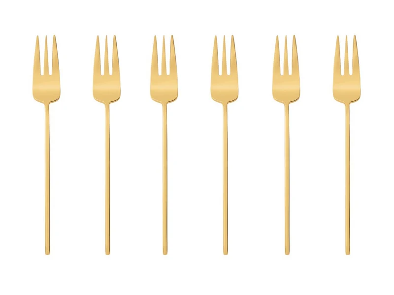 Sambonet 100 Kuchengabeln Set6 Edelstahl/PVD Gold