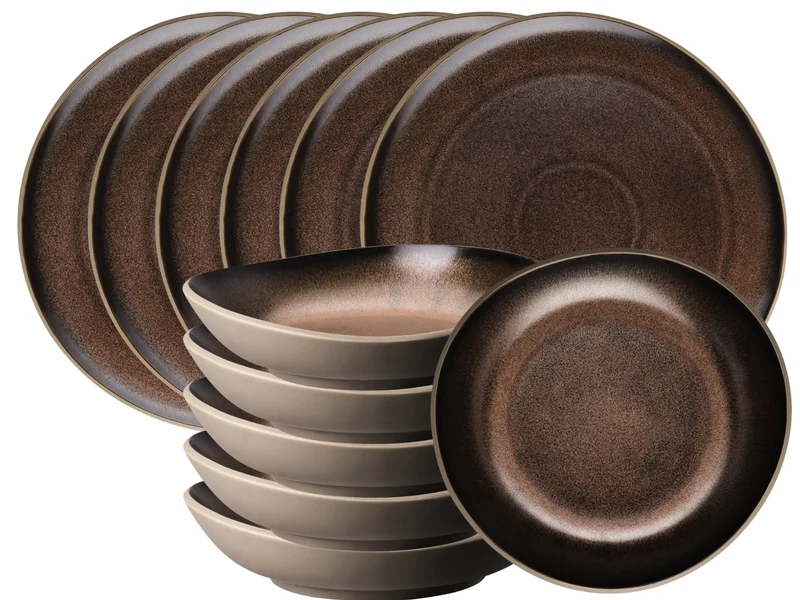 Rosenthal Junto Bronze Tafelset 12tlg