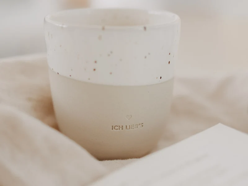 Eulenschnitt Becher Ich lieb's beige 0,32l