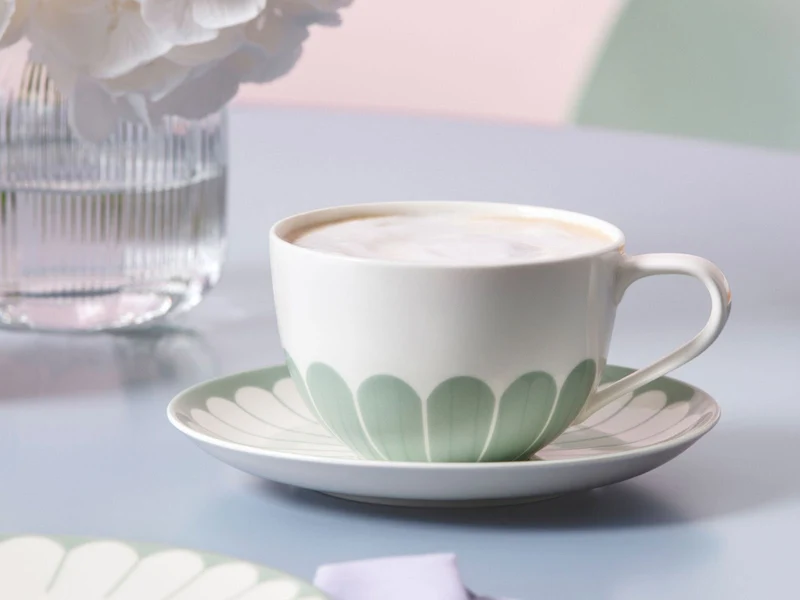 Villeroy & Boch Fleur vert Cappuccino-Untertasse 17,5cm Set6