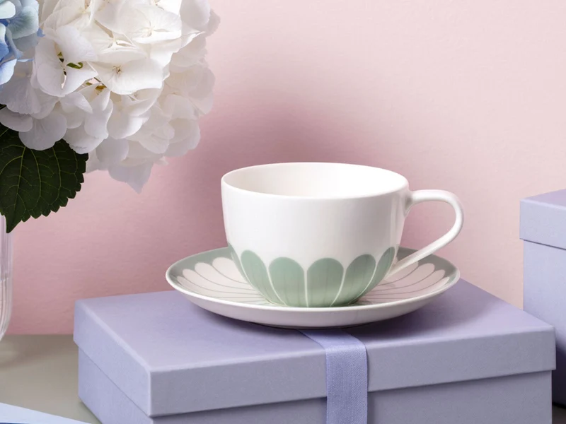 Villeroy & Boch Fleur vert Cappuccino-Untertasse 17,5cm Set6