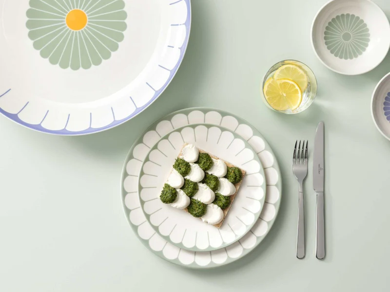 Villeroy & Boch Fleur vert Frühstücks/Dessertteller 21cm Set6