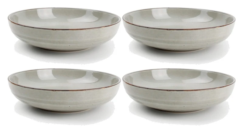 Salt & Pepper Tiefe Teller / Pastateller Artisan Grün ø 22 cm - 4 Stück