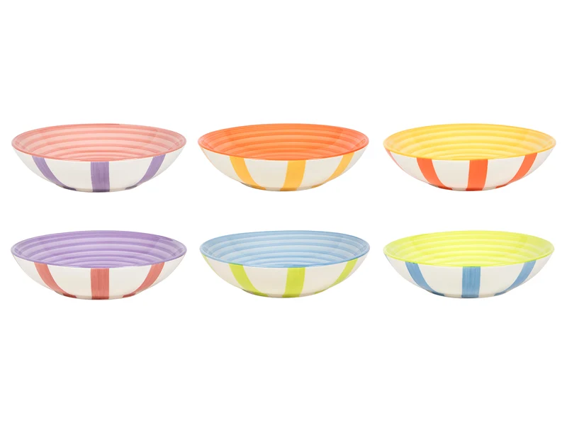 Cookinglife Tiefe Teller / Pastateller Summer Vibes ø 21 cm - 6 Stück