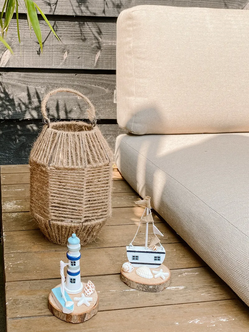 Figurine Holz 10x10x14,5cm 2 assorti blau