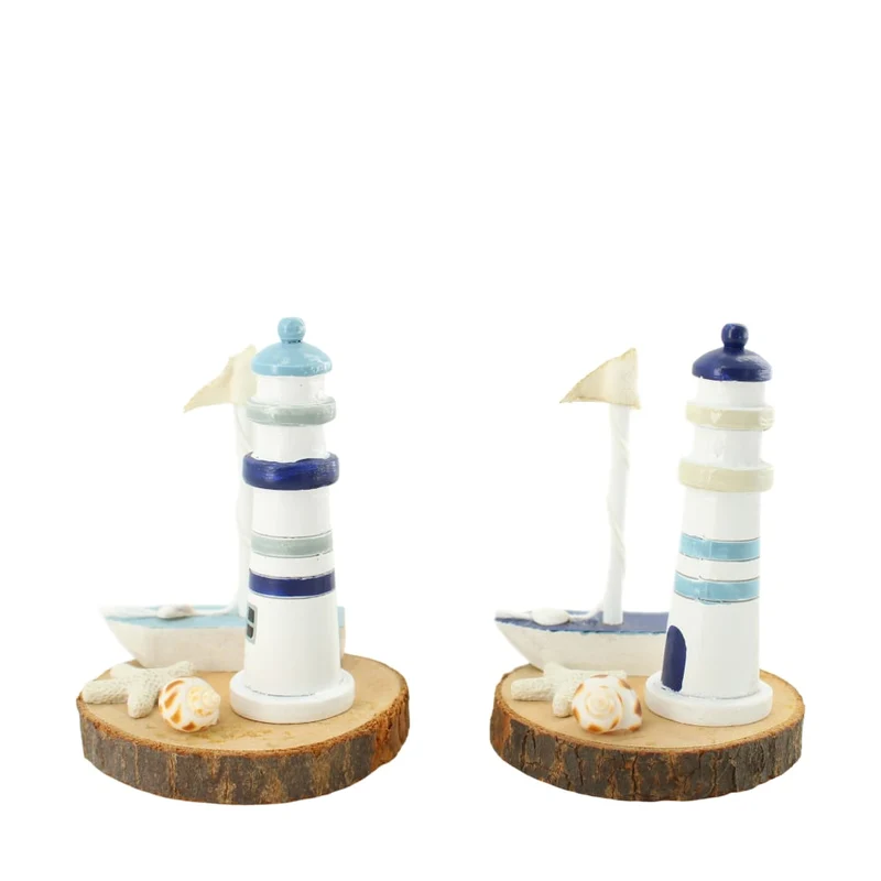 Figurine Holz 10x9.5x16.5cm 2 sortiert blau