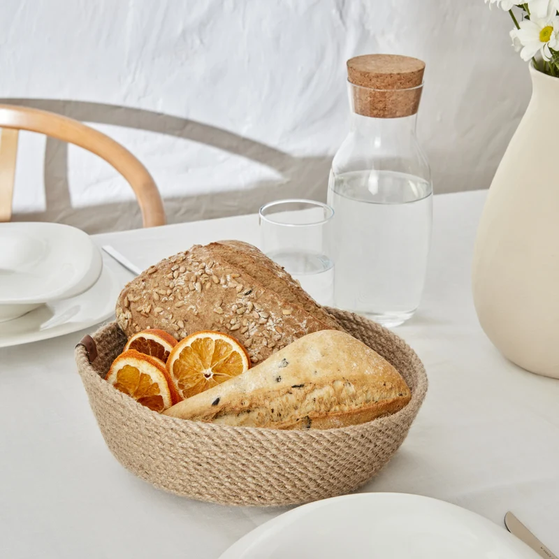 Karaca Home Alba Jute Dekoteller, Rund, 25 cm