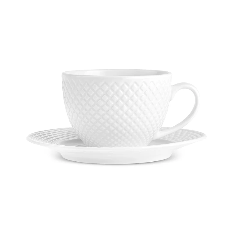 Karaca Nina Embossed Teetassen-Set für 6 Personen, 220 ml