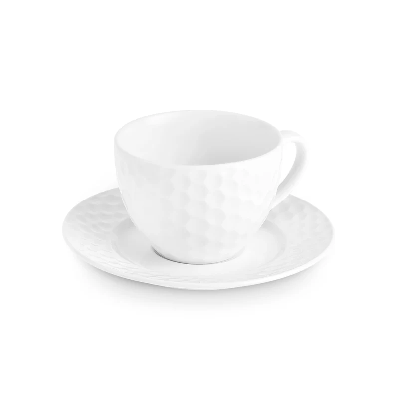 Karaca Nora Embossed Teetassen-Set für 6 Personen, 220 ml