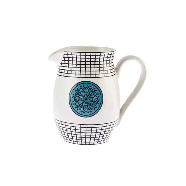 Karaca Paye Seljuk Kollektion Porzellankrug, 1500 ml, Blau Mehrfarbig
