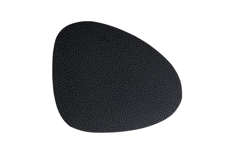 Cookinglife Untersetzer - Veganes Leder - Schwarz - Organic - 13 x 11 cm - 6 Stück