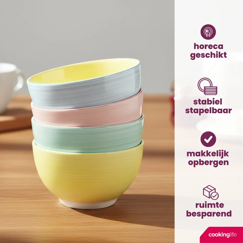 Cookinglife Suppenschalen / Schalen Pastel Harmony ø 14 cm - 6 Stück