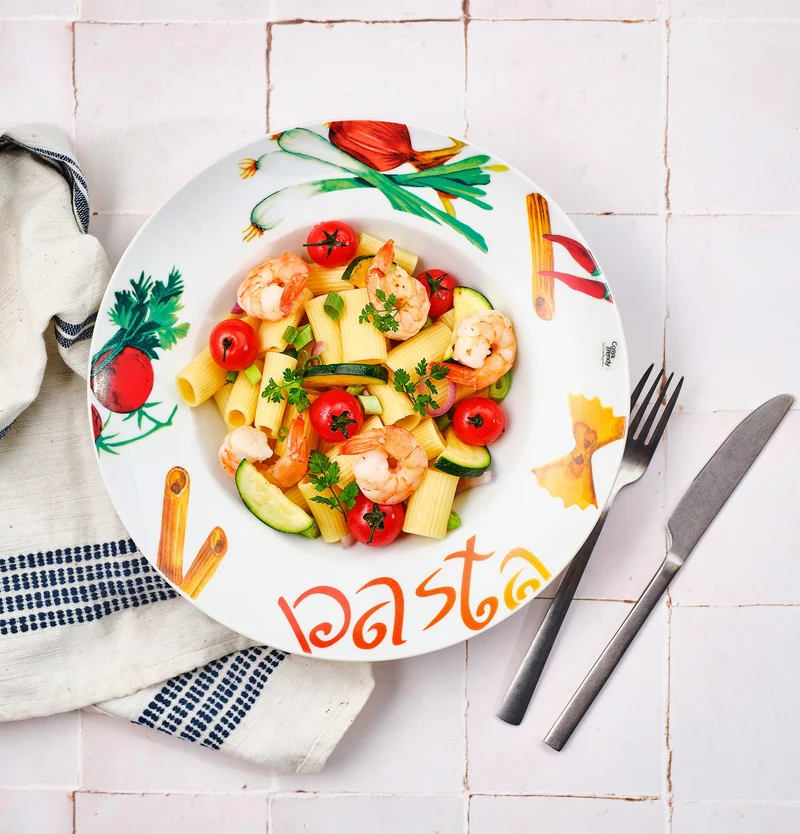 Cozy & Trendy Tiefe Teller / Pastateller - Pasta ø 27 cm - 4 Stück