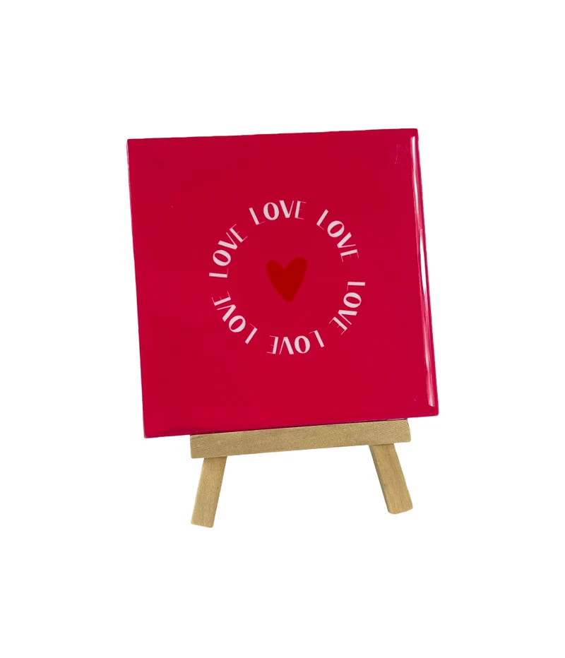 Kachelfliese - Love love love - 11x11cm