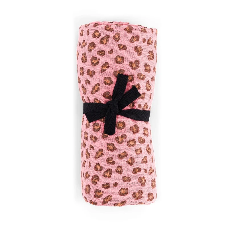 Mulltuch "Bianca Swaddle Mini Leopard Geranium"