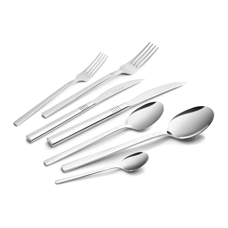 Karaca Nil Elegance Besteckset für 12 Personen, 91 Teilig , Silber