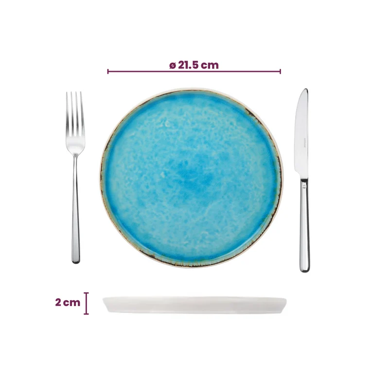 Cosy & Trendy Geschirrset Laguna Azzurro 24-teilig / 6 Personen