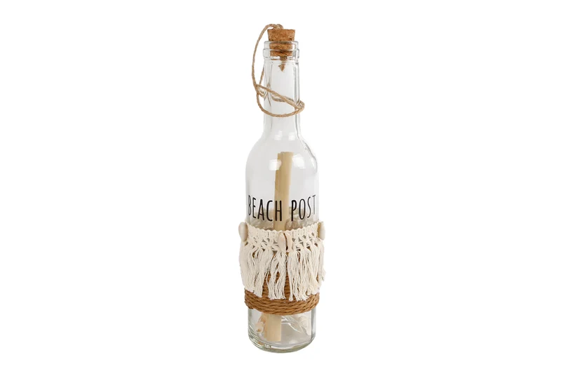 Flasche "Beachpost" klar 6x6x28,5cm