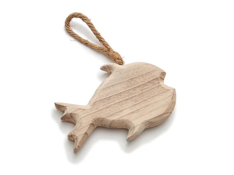 Paulownia Fisch rund 22x15cm