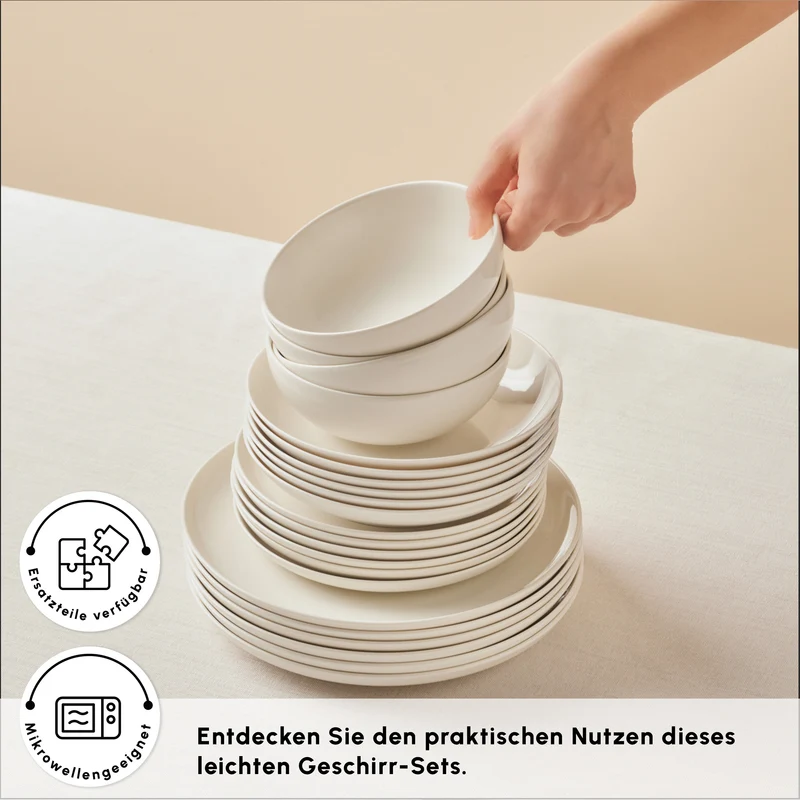 Karaca Streamline Remi 24-teiliges Tafelservice für 6 Personen