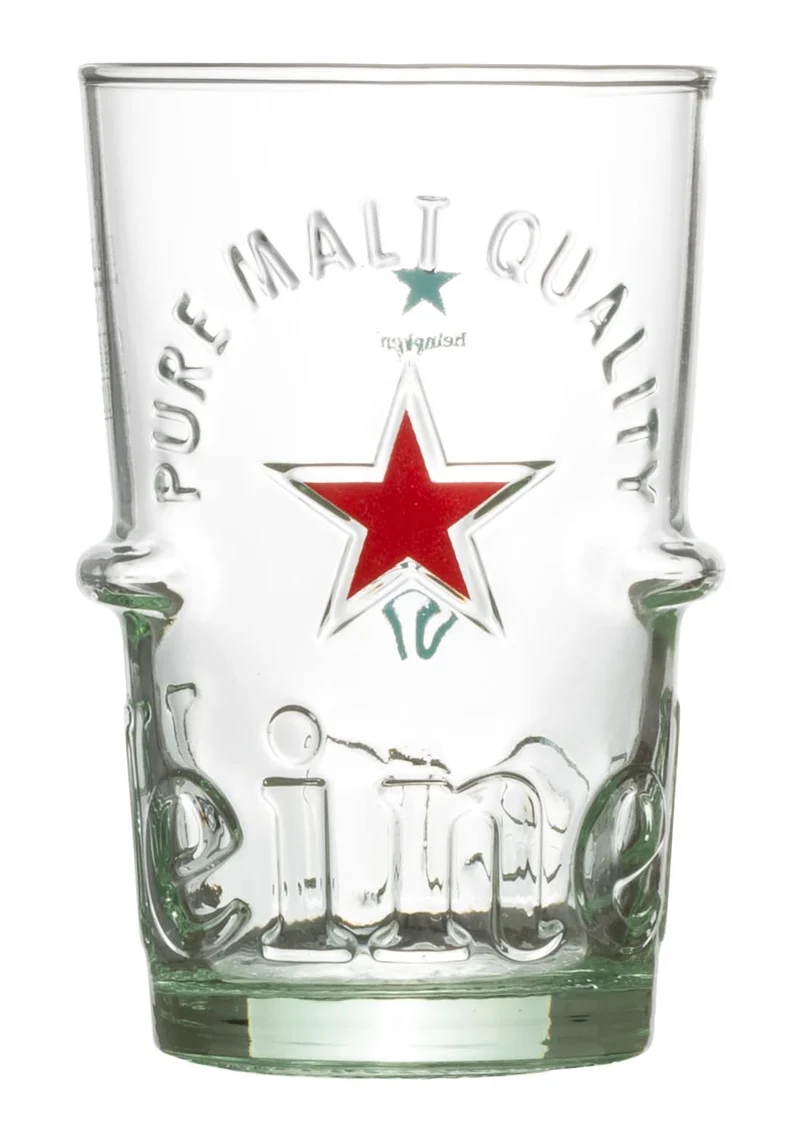 Heineken Biergläser Glas 250 ml Transparent - 6er Set - spülmaschinenfest