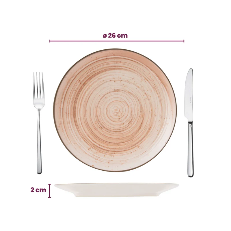 Cosy & Trendy Speiseteller Sintra Terracotta ø 26 cm - 4 Stück