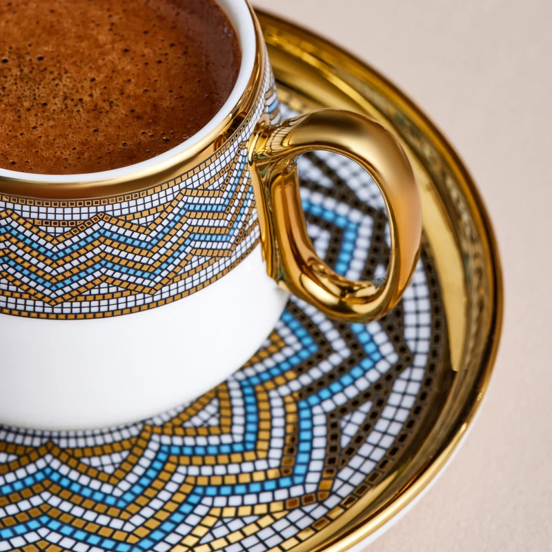 Karaca Suadiye Kaffeetassen-Set für 6 Personen, 90 ml