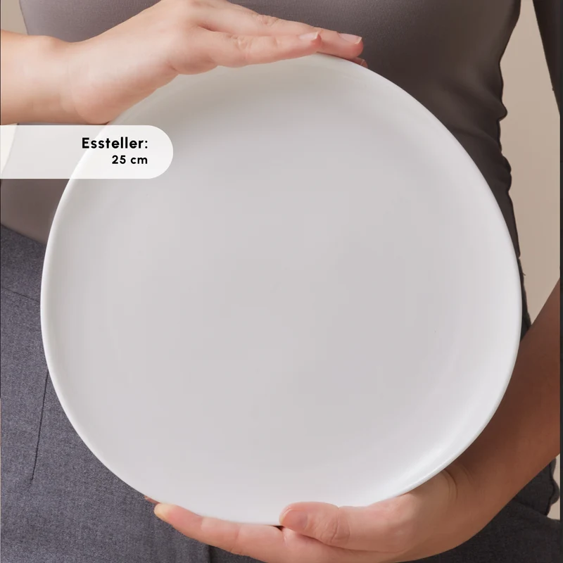 Karaca Stream Bone Middle 34-teiliges Frühstücksset für 6 Personen – Weiß