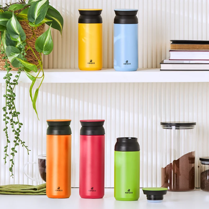 Karaca Rainbow Steel Auslaufsichere Thermoskanne 350 Ml Blau