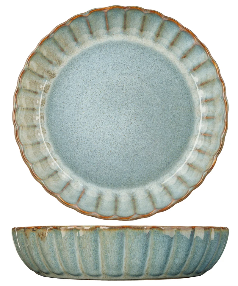 Cosy & Trendy Tiefe Teller / Pastateller - Astera Ocean Grau - ø 22 cm - 4 Stück