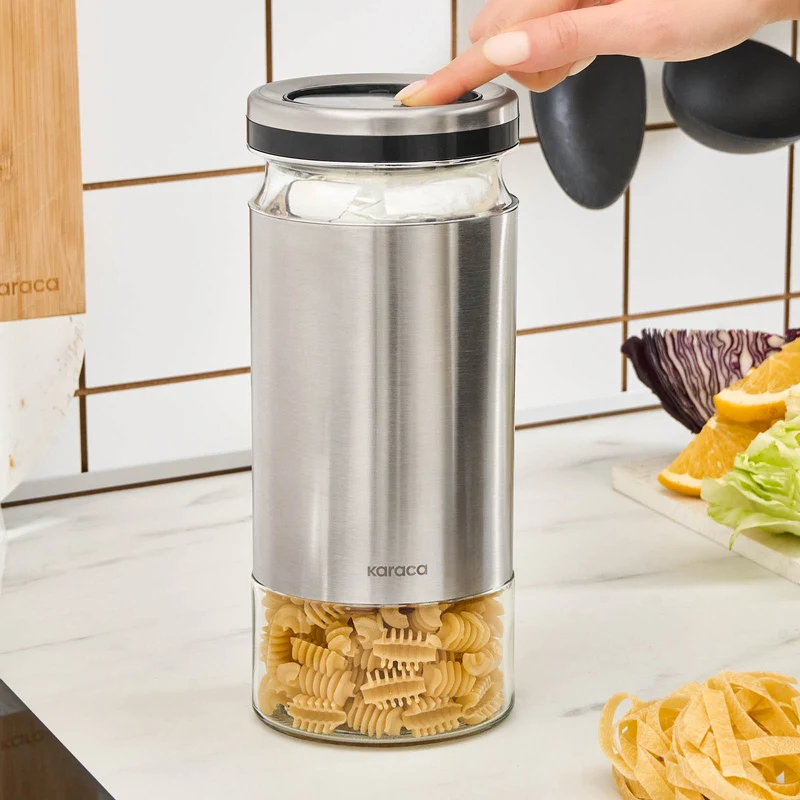 Karaca Stellum, Vorratsglas, 1210ML, Inox