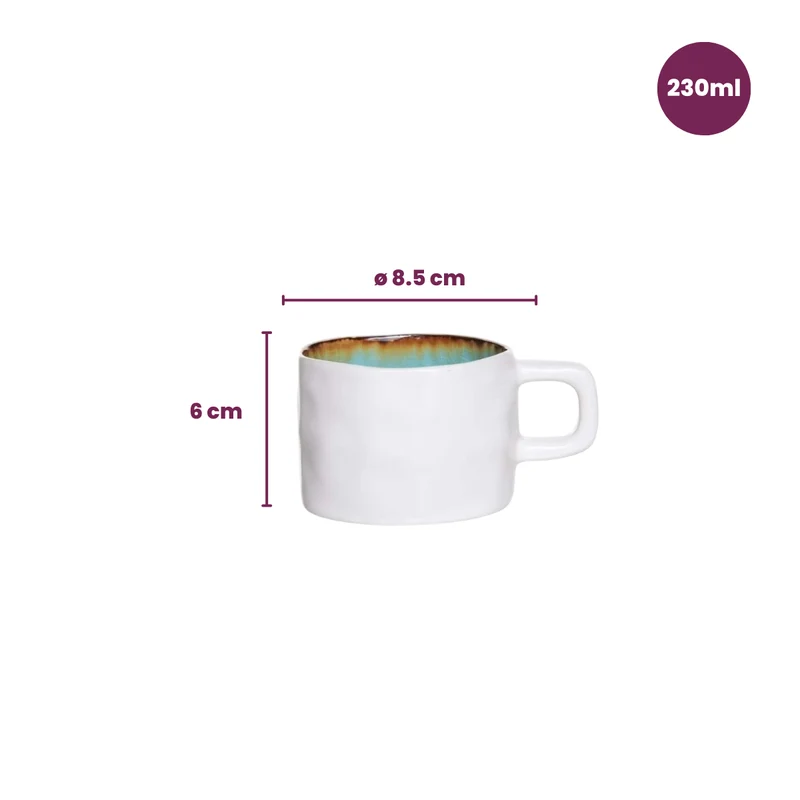Cosy & Trendy Kaffeetassen Laguna Azzurro 230 ml - 4 Stück