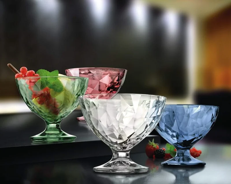 Bormioli Rocco Eisbecher - Sorbetgläser - Diamant - 360 ml - 6er-Pack