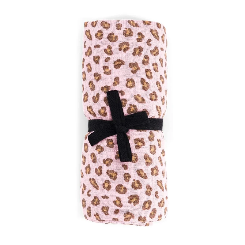 Mulltuch "Bianca Swaddle Mini Leopard Candy Pink"