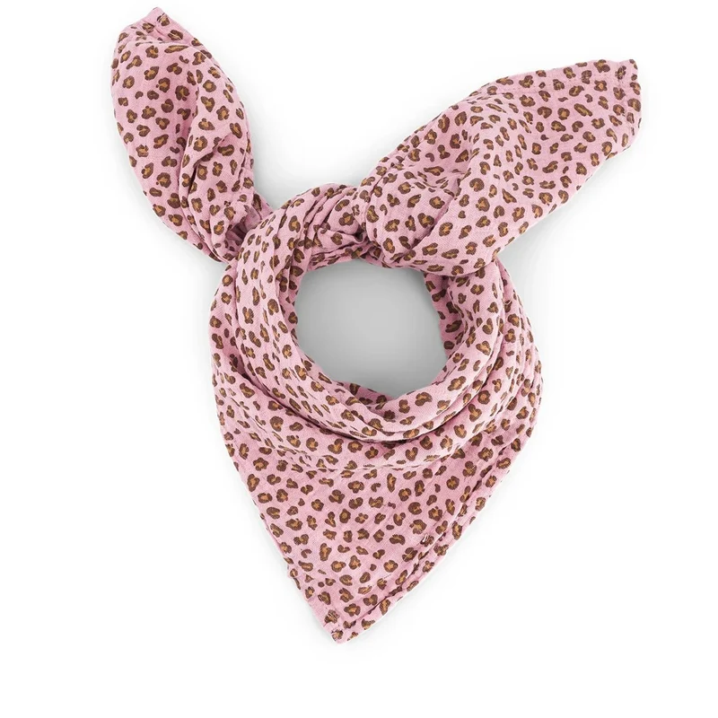 Mulltuch "Bianca Swaddle Mini Leopard Candy Pink"