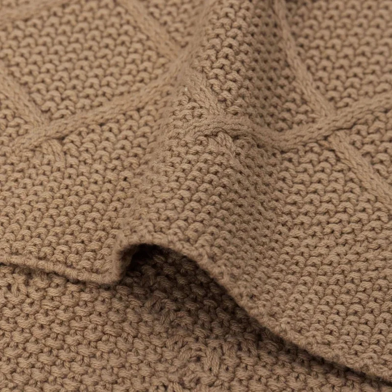 Decke Wiege "Check Knit"