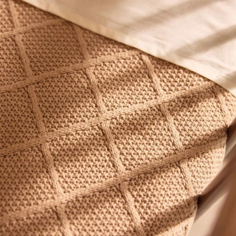 Decke Wiege "Check Knit"