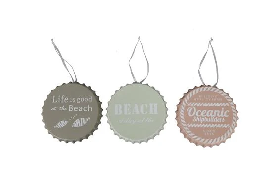 Wooden peddle 30x6.5x1.8cm decorated White-wash