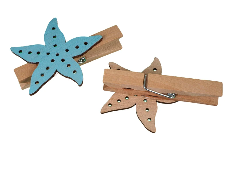 St. 1 Holzboot blau 30 cm