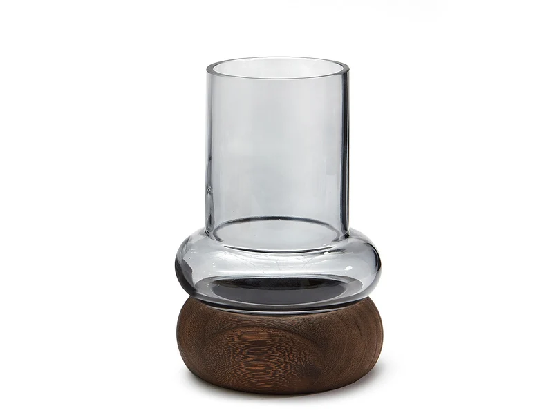 Vase 'Rumba' Rauchglas 19cm
